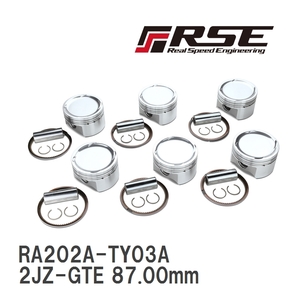 【RSE/リアルスピードエンジニアリング】 鍛造ピストンキット 2JZ-GTE 87.00mm CH30.00 (3.4) [RA202A-TY03A]