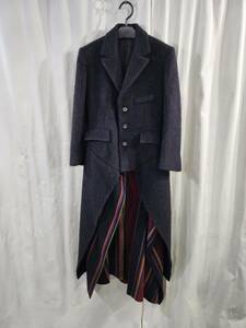 美品1995aw yohji yamamoto femme M's collection vintage レイヤードロングジャケット (FE-J20-121)