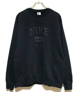 【美品】NIKE NSW CREW BB HNGD（XXL）2XL 黒 ナイキ クルーネック スウェット ハングル 裏起毛 カレッジ トレーナー