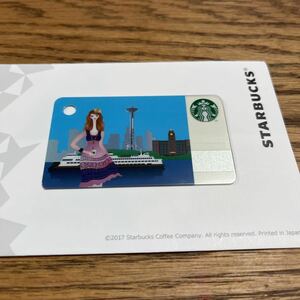 即決★ スターバックスカード スタバカード 2011 ディスカバリー エドツワキ 女性 Seattle PIN削り済み WEB登録可能 使用可能 ミニ 非売品