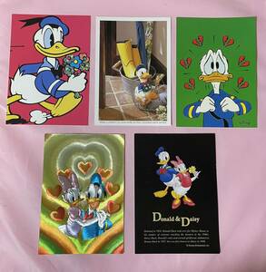 ポストカード　5枚セット　ドナルド&デイジー　ディズニー　Disney