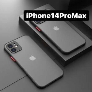 iPhone14ProMax 耐衝撃 マット シンプル ワイヤレス充電 ブラック 半透明 ケース 人気商品 高品質 安い シリコン