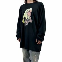 新品 大きい オーバー サイズ 対応 XXL 3XL 4XL 不思議の国のアリス ジャックダニエル タトゥー TATOO ビッグ ロンT 長袖 Tシャツ パーカー_画像3