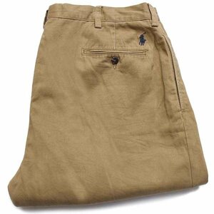 ★00s ポロ ラルフローレン ETHAN PANT ツータック コットン チノパン ブラウン w38 L32★143 オールド クラシック ビッグサイズ