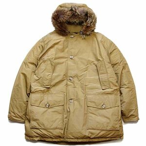 ★00s USA製 WOOLRICH JOHN RICH&BROS ウールリッチ コヨーテファー アークティックパーカー ダウンコート カーキ 2XL★B-9タイプ オールド