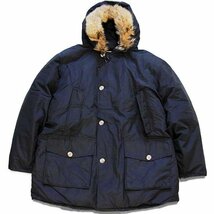 ★90s USA製 WOOLRICH JOHN RICH&BROS ウールリッチ コヨーテファー アークティックパーカー ダウンコート 黒 XXL★B-9タイプ オールド_画像1