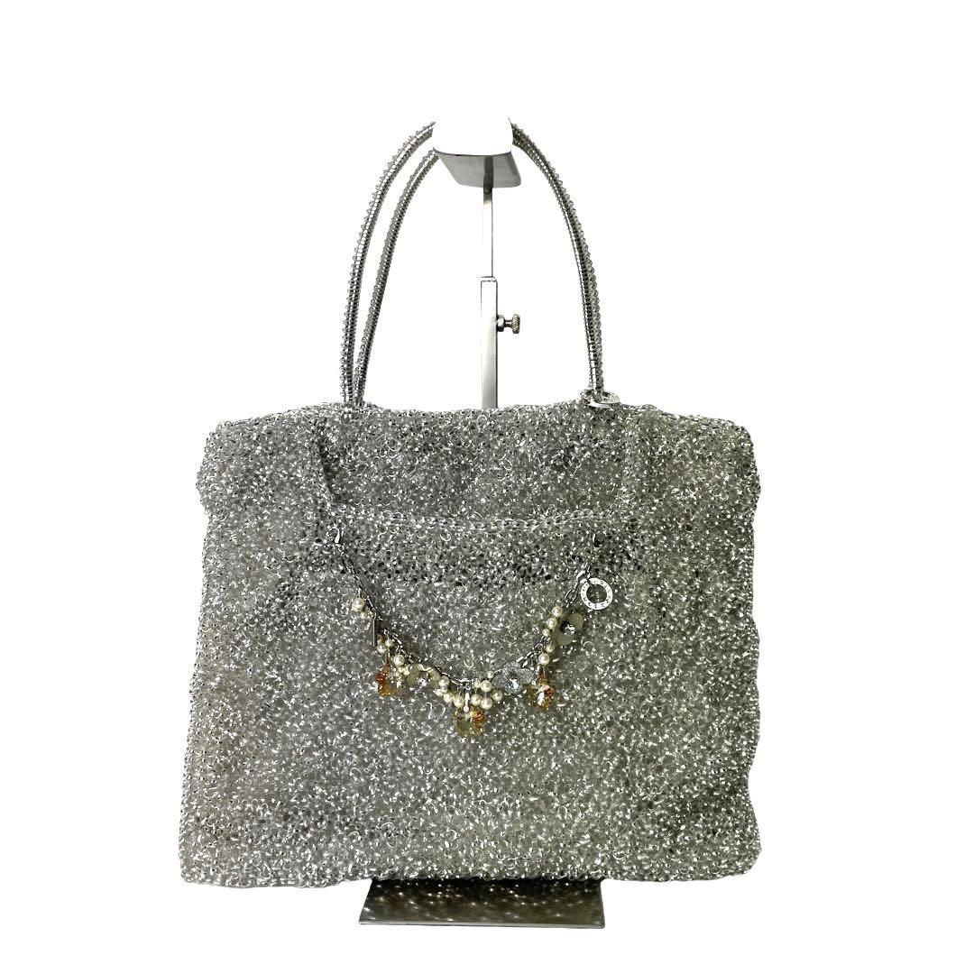 美品✨ アンテプリマ 4WAY ワイヤー バッグ グリッター シルバー-
