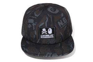 未使用　22AW ネイバーフッド x A BATHING APE BAPE NBHD CAP 黒　neighborhood