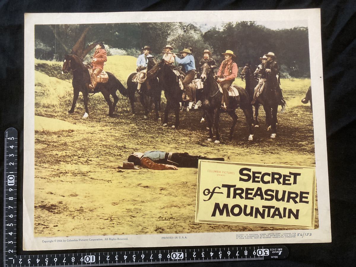 US version original lobby card Secret of Treasure Mountain 1956 Valerie French Raymond Burr 50's American Western movie ②, movie, video, Movie related goods, photograph
