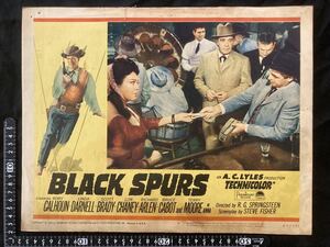 US版オリジナルロビーカード 黒い拍車 Black Spurs 1964 1965 ロリー・カルホーン リンダ・ダーネル テリー・ムーア アメリカ西部劇映画