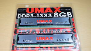 【DDR3-1333・4GB×2枚・デュアルチャンネルキット】UMAX Cetus DCDDR3-8GB-1333