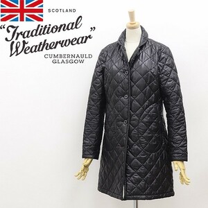 ●Traditional Weatherwear トラディショナル ウェザーウェア RUM キルティング 中綿 コート 黒 ブラック 34