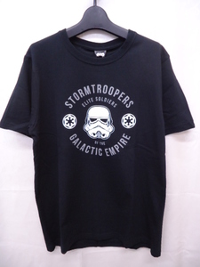 【KCM】Rom-88-L★新品【STAR WARS/スターウォーズ】ストームトルーパー　メンズ　半袖Tシャツ　キーホルダー付　ブラック　サイズ L