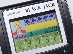  repeated price decline Gakken Black Jack Gakken BLACK JACK COMPUTER GAME MADE IN JAPAN operation OK lsi LCD gambling ...las Vegas toy 2