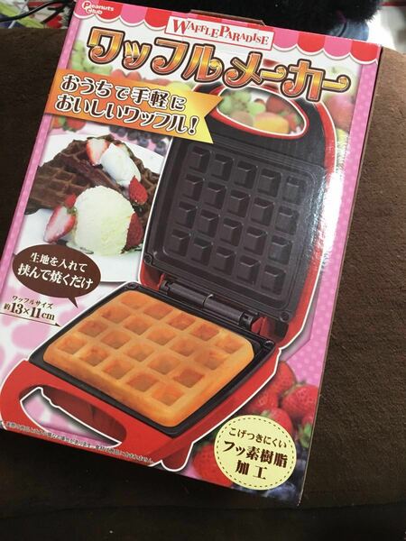 ★ワッフルメーカー★モッフル★白★ホワイト★BIGサイズワッフル★WAFFLE PARADISE★ワッフルパラダイス★ワッフルサンド作りなどに★即決