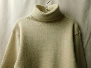 50s60s70s Vintage England army sub marine ta-toru neck knitted sweater navy deck 