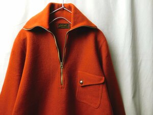 10s20s30s Vintage wool jacket high‐necked tops orange Hookles hook less 