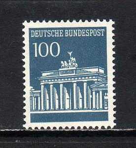 182269 ドイツ連邦共和国 1967年 普通 ブランデンブルク門 高額 100pf 未使用NH