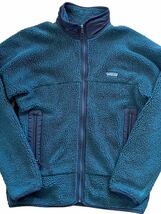 ★★★90's us製 patagonia パタゴニア 初期レトロX PEF パイルフリースジャケット M ハンターグリーン★★★_画像1