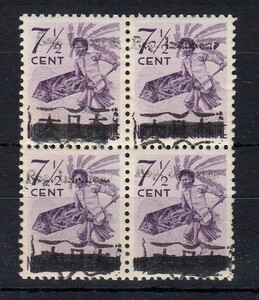 インドネシア独立戦争期切手 蘭印大日本加刷に「Rep. Indonesia」加刷[S153]南方占領地、オランダ領東インド