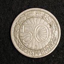 KM#49/ドイツワイマール共和国 50 ライヒスペニヒ（1928）[E1232]コイン　_画像2