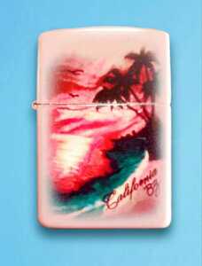 ZIPPO Paint　2001年製 MADE IN USA. California SunSet Beach. Paint 未使用新古品　人気商品　