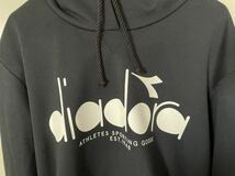 DIADORA スウェット パーカー プルオーバー ビッグロゴ Lサイズ　HOODIE フーディ 前V_画像1