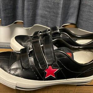 美品 CONVERSE コンバース ONE STAR ワンスター ベロクロ US8.5 日本サイズ27センチ 赤黒 90s ゴールデンサイズの画像5