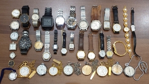 【A6800】 腕時計 懐中時計おまとめ 37点 SEIKO ALBA等 ジャンク品 個人長期保管品