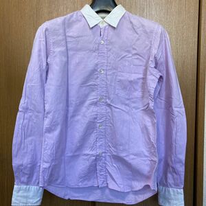 ジャーナルスタンダード OXシャツ オックスフォードシャツ　 紫パープル シワ加工 長袖シャツ ボタンダウンシャツ