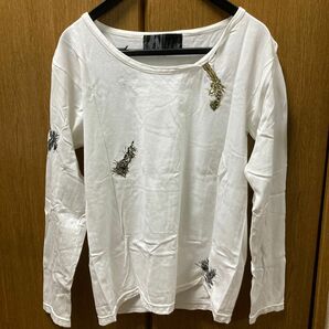 SENSUAL FMH ロンT カットソー 白 日本製 長袖Tシャツ
