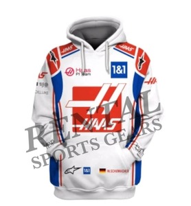 海外 送料込み 　高品質　ハースF1チーム F1 Team Haas M.Schumacher Haas パーカー　スウェットシャツ　サイズ各種　レプリカ