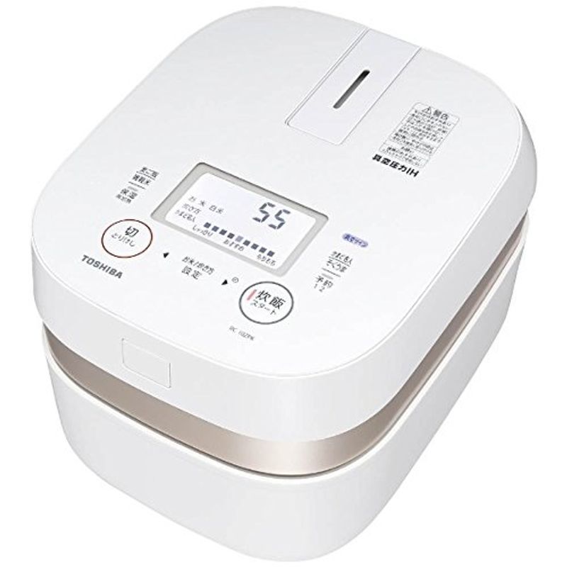 新品☆東芝 圧力IH炊飯器ジャー 真空圧力IH RC-10VXT(W)ホワイト 家電 ...