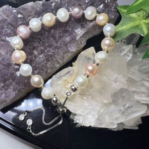 NO94 ハンドメイド天然石ブレス・淡水パール・複数購入の方は,商品質問で同梱する商品など教えて下さい