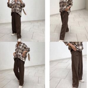 ulu select shop check wide pants