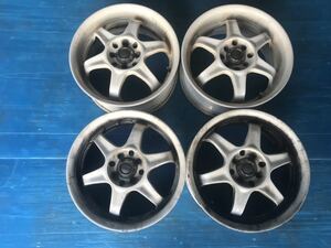 絶版　KID‘S RACINGサイズ16x7JJ OFF48 H4/5 PCD 100/114.3 ハブ径約72mm 4本セット　傷汚れあり　画像でご判断