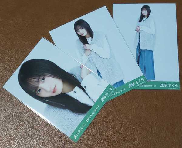 乃木坂46 遠藤さくら ファーベスト 会場限定 生写真 3種 2023.February-Ⅳ 11th バスラ