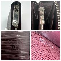 1円～★極美品★2794　Louis Vuitton　M60434　ルイヴィトンエピ　ラウンドファスナー長財布　メンズ　ブラウン系　付属品付き_画像8