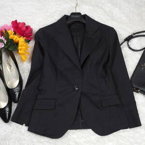 Y7971* top class *ROPE Rope * cotton * tailored jacket * black black *9