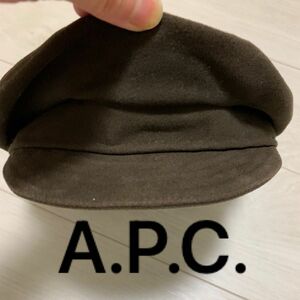 A.P.C. アーペーセー ダークブラウン キャスケット 茶色ハンチング 帽子 レディース ファッション小物 秋冬