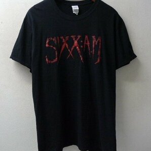 ◆SIXXAM ロゴ バンド Tシャツ 黒 サイズXL 復刻の画像1