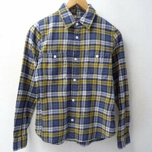 *Lee Lee double pocket check flannel shirt blue yellow size M