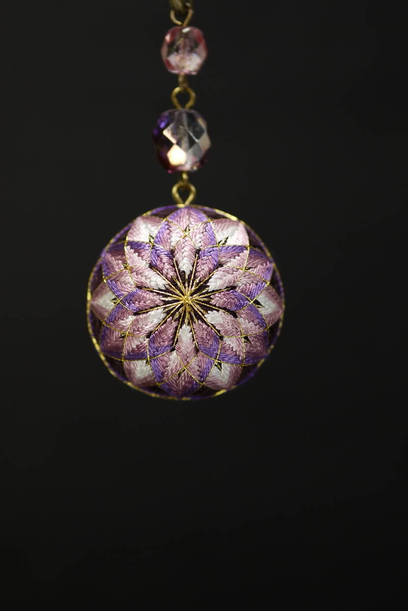 手鞠 112 刺繍 紫陽花-