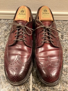 Alden オールデン Long Wing ロングウイング 975 7D バリーラスト #8 ダークバーガンディ used