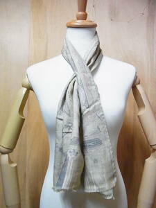  beautiful Italy made ETRO Etro large size peiz Lee pattern silk wool stole shawl light beige small articles 