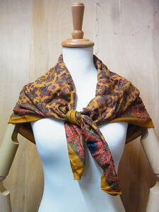  beautiful ETRO Etro Vintage wool silk peiz Lee pattern large size square stole small articles series 
