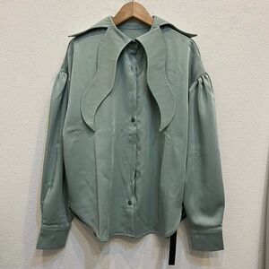 カムーン 2022AW 新中華式 big wave collar shirt