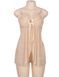 80409-2 3XL size baby doll shorts set sexy Ran Jerry underwear beige 