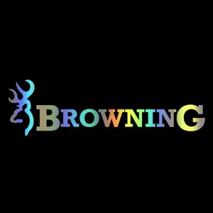 ブローニング BROWNING デカール ステッカー 耐水仕様 レインボー