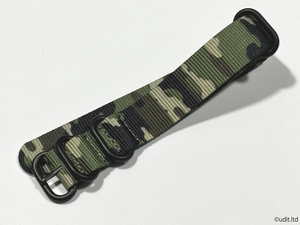  rug width 20mm NATO camouflage belt high grade type tail pills black fabric strap nylon military wristwatch belt ⑦ HG1